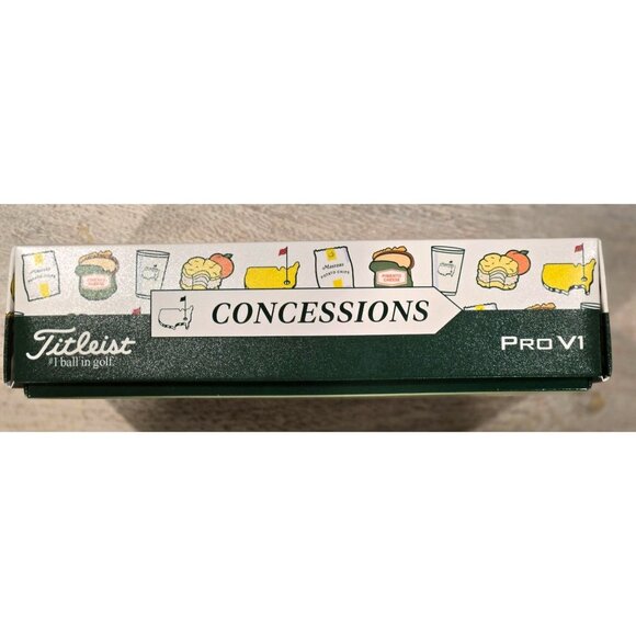 Masters Golf Balls Concession Themed 4-Pack Set 2025 Titleist Pro V1 Collectible - Picture 5 of 6